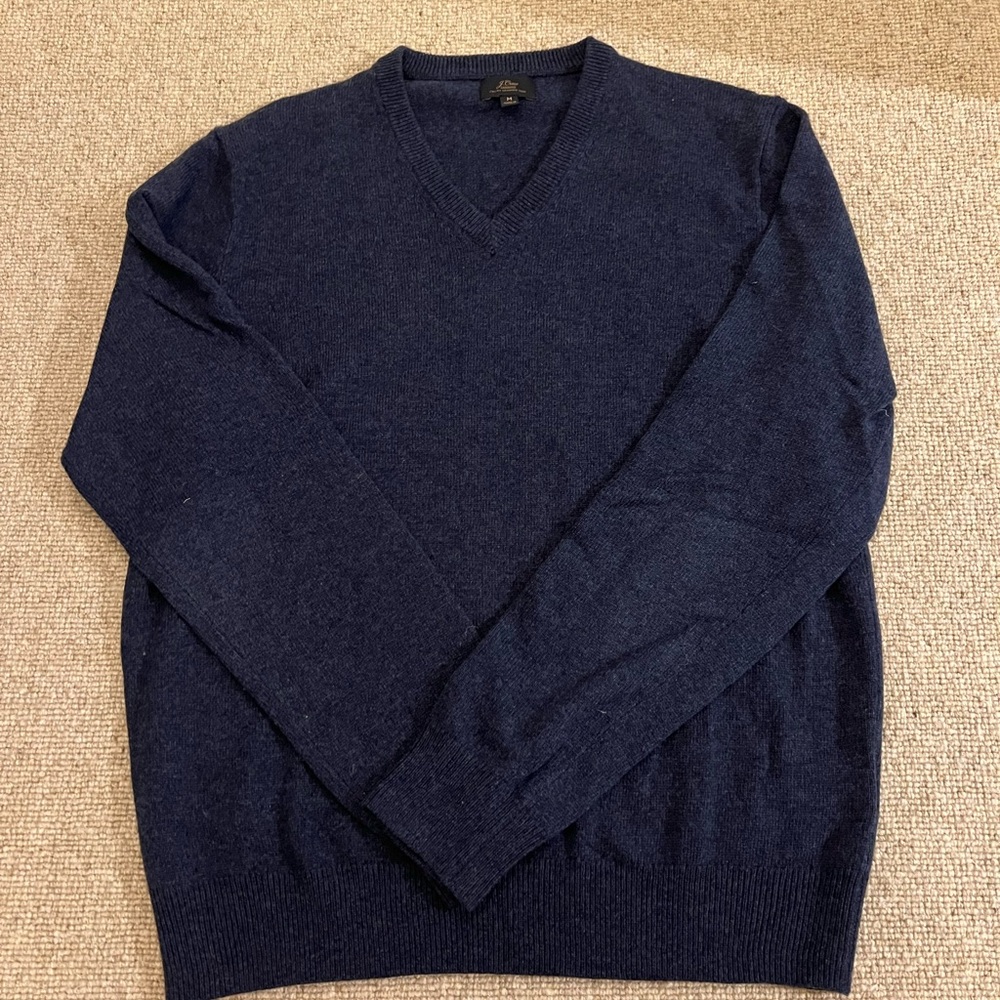 Men's Jcrew Navy Blue Cashmere Sweater